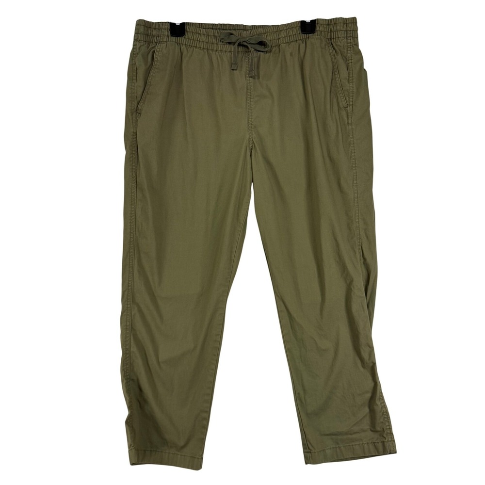LL Bean 16P 35x25 Favorite Fit Olive Green Ankle Jogger Pants Utility Outdoor